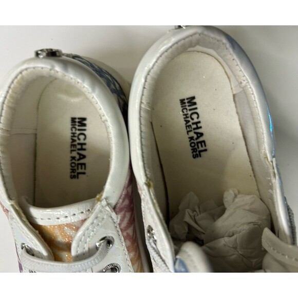 MICHAEL Kors Youth Girls' Jem Miracle Logo Sneakers Unicorn - Size 9 - Picture 9 of 10